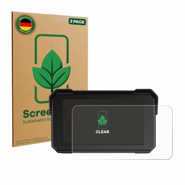 Parte frontal de un envase de producto con el logotipo de la marca ScreenLeaf. Al lado se muestra el dispositivo GOHHDL A4058-