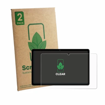 Parte frontal de un envase de producto con el logotipo de la marca ScreenLeaf. Al lado se muestra el dispositivo Maxlegen M11S