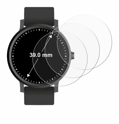 Imagen del dispositivo Relojes (Circular, ø: 39 mm) con una amplia variedad de protectores de pantalla.