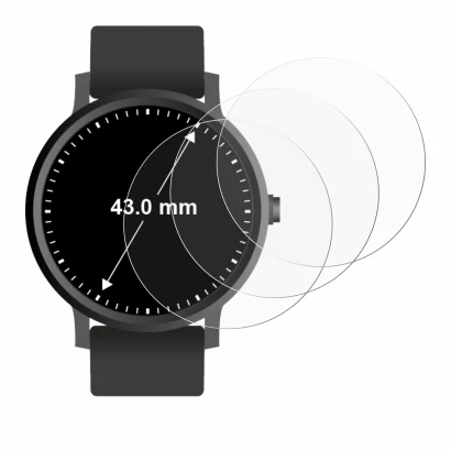 Imagen del dispositivo Relojes (Circular, ø: 43 mm) con una amplia variedad de protectores de pantalla.