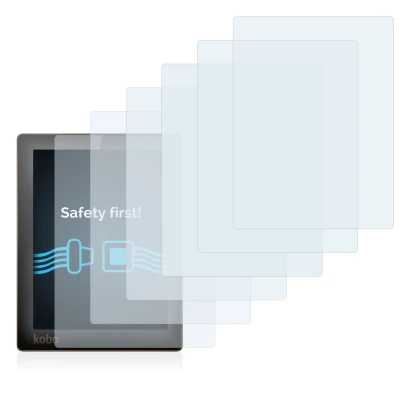 Imagen del dispositivo Kobo Aura con una amplia variedad de protectores de pantalla.