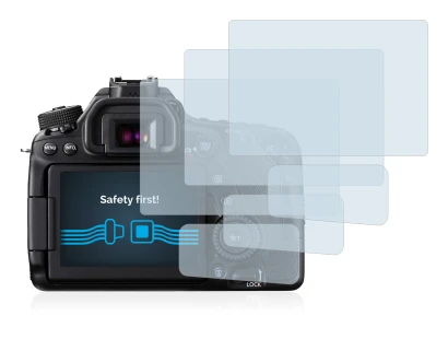 Imagen del dispositivo Canon EOS 80D con una amplia variedad de protectores de pantalla.