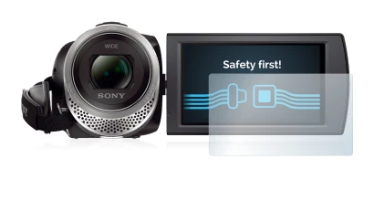 Imagen del dispositivo Sony FDR-AX53 con una amplia variedad de protectores de pantalla.