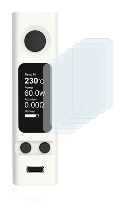 Imagen del dispositivo Joyetech eVic VTwo Mini con una amplia variedad de protectores de pantalla.