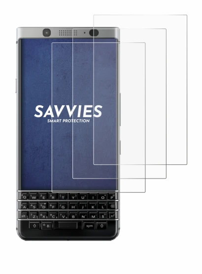 Imagen del dispositivo BlackBerry Keyone con una amplia variedad de protectores de pantalla.