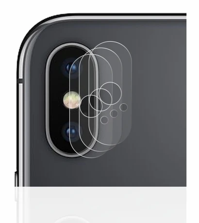 Imagen del dispositivo Apple iPhone X (SÓLO Cámara) con una amplia variedad de protectores de pantalla.