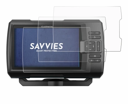 Imagen del dispositivo Garmin Striker Plus 5cv con una amplia variedad de protectores de pantalla.