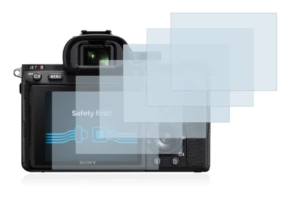 Imagen del dispositivo Sony Alpha 7R III con una amplia variedad de protectores de pantalla.
