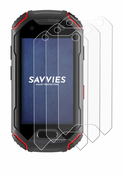 Imagen del dispositivo Unihertz Atom con una amplia variedad de protectores de pantalla.