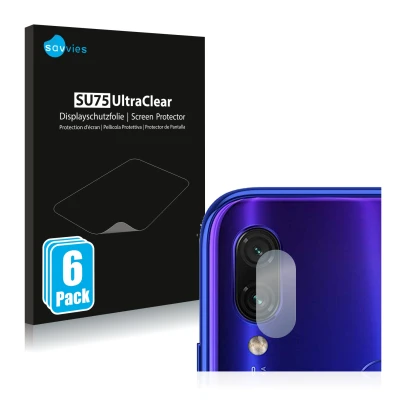 Parte frontal de un envase de producto con el logotipo de la marca Savvies. Al lado se muestra el dispositivo Xiaomi Redmi Not