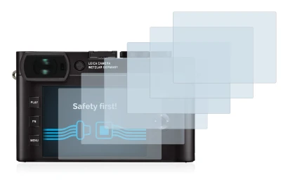 Imagen del dispositivo Leica Q2 con una amplia variedad de protectores de pantalla.
