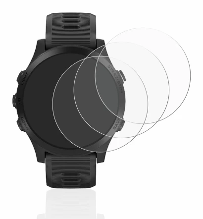 Imagen del dispositivo Garmin Forerunner 945 con una amplia variedad de protectores de pantalla.