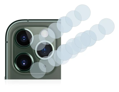 Imagen del dispositivo Apple iPhone 11 Pro Max (SÓLO Cámara) con una amplia variedad de protectores de pantalla.