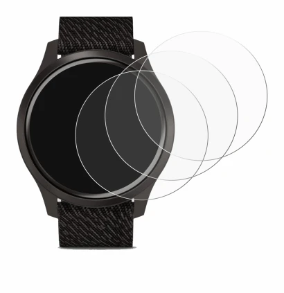 Imagen del dispositivo Garmin vivomove Style (42 mm) con una amplia variedad de protectores de pantalla.