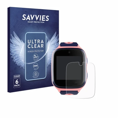 Parte frontal de un envase de producto con el logotipo de la marca Savvies. Al lado se muestra el dispositivo Xplora 4 con su 