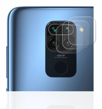 Imagen del dispositivo Xiaomi Redmi Note 9 (SÓLO Cámara) con una amplia variedad de protectores de pantalla.