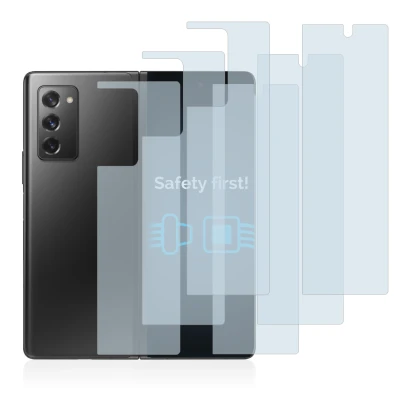 Imagen del dispositivo Samsung Galaxy Z Fold 2 5G (Frontal+Trasero) con una amplia variedad de protectores de pantalla.