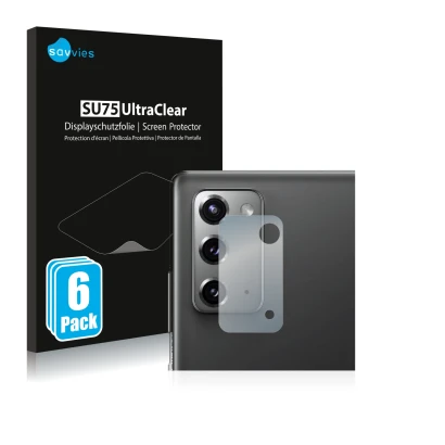 Parte frontal de un envase de producto con el logotipo de la marca Savvies. Al lado se muestra el dispositivo Samsung Galaxy N