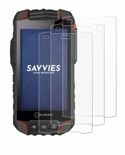 Imagen del dispositivo i.safe MOBILE IS530.1 con una amplia variedad de protectores de pantalla.