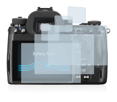 Imagen del dispositivo Pentax K-3 Mark III con una amplia variedad de protectores de pantalla.