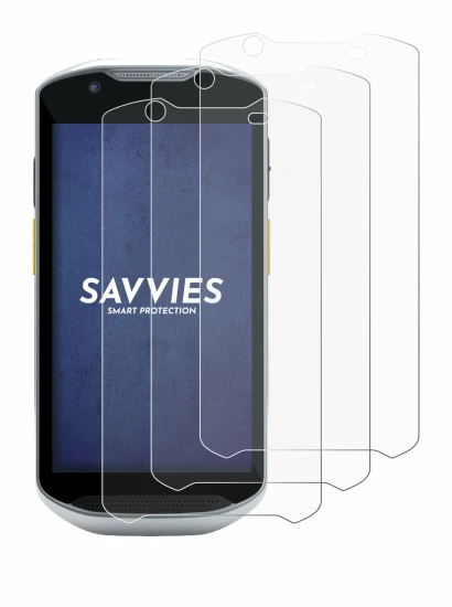 Imagen del dispositivo Zebra TC57x con una amplia variedad de protectores de pantalla.