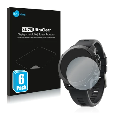 Parte frontal de un envase de producto con el logotipo de la marca Savvies. Al lado se muestra el dispositivo Wahoo Elemnt Riv