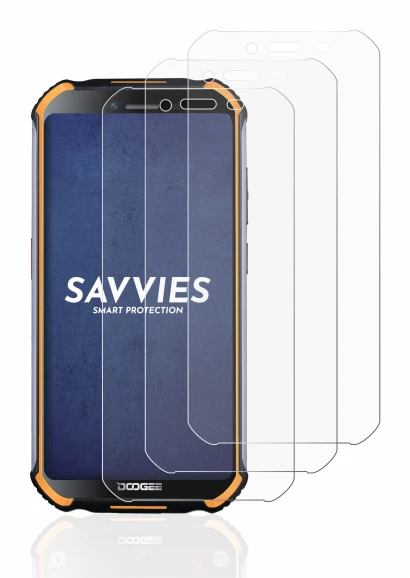 Imagen del dispositivo Doogee S40 Pro con una amplia variedad de protectores de pantalla.