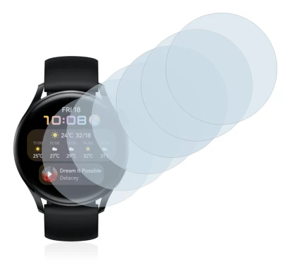 Imagen del dispositivo Huawei Watch 3 con una amplia variedad de protectores de pantalla.