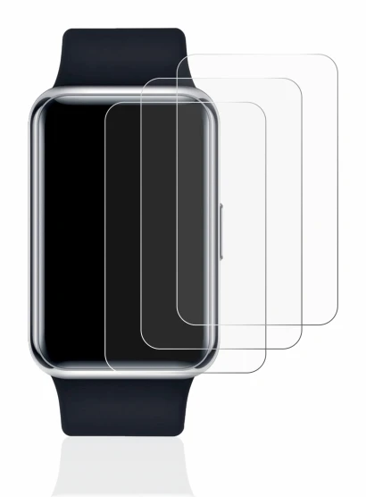 Imagen del dispositivo Huawei Watch Fit Elegant con una amplia variedad de protectores de pantalla.