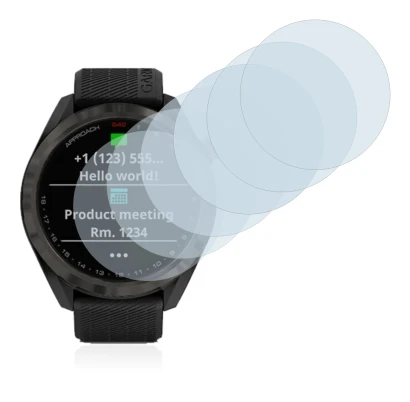 Imagen del dispositivo Garmin Approach S42 con una amplia variedad de protectores de pantalla.