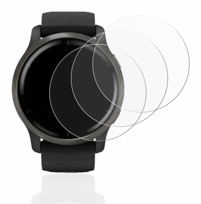 Imagen del dispositivo Garmin Venu 2 con una amplia variedad de protectores de pantalla.