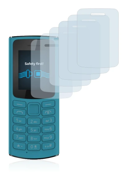 Imagen del dispositivo Nokia 105 4G 2021 con una amplia variedad de protectores de pantalla.