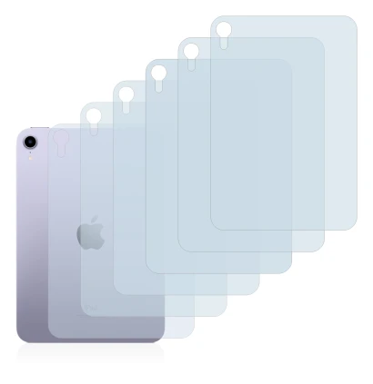 Imagen del dispositivo Apple iPad Mini 6 WiFi 2021 (6a Gen., Trasero) con una amplia variedad de protectores de pantalla.