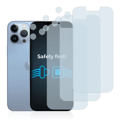 Imagen del dispositivo Apple iPhone 13 Pro Max (Frontal+Cámara) con una amplia variedad de protectores de pantalla.