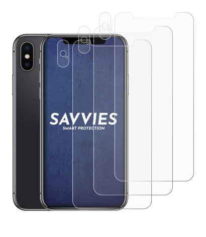 Imagen del dispositivo Apple iPhone X (Frontal+Cámara) con una amplia variedad de protectores de pantalla.