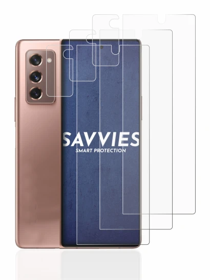 Imagen del dispositivo Samsung Galaxy Z Fold 2 5G (Frontal+Cámara) con una amplia variedad de protectores de pantalla.