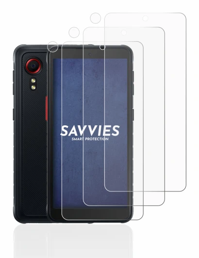 Imagen del dispositivo Samsung Galaxy XCover 5 (Frontal+Cámara) con una amplia variedad de protectores de pantalla.