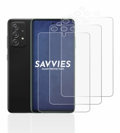 Imagen del dispositivo Samsung Galaxy A52s 5G (Frontal+Cámara) con una amplia variedad de protectores de pantalla.