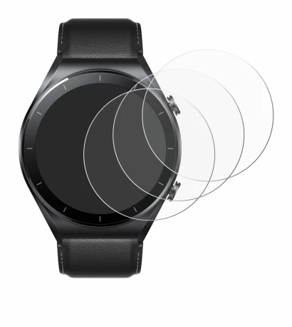 Imagen del dispositivo Xiaomi Watch S1 con una amplia variedad de protectores de pantalla.