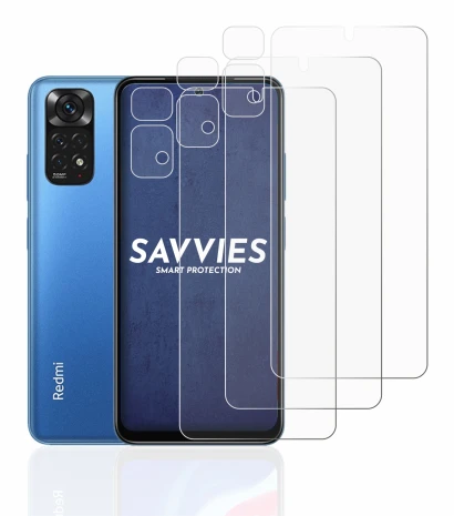 Imagen del dispositivo Xiaomi Redmi Note 11 (Frontal+Cámara) con una amplia variedad de protectores de pantalla.