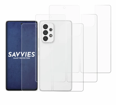 Imagen del dispositivo Samsung Galaxy A53 5G (Frontal+Trasero) con una amplia variedad de protectores de pantalla.