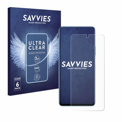 Parte frontal de un envase de producto con el logotipo de la marca Savvies. Al lado se muestra el dispositivo Honor Magic 4 Li