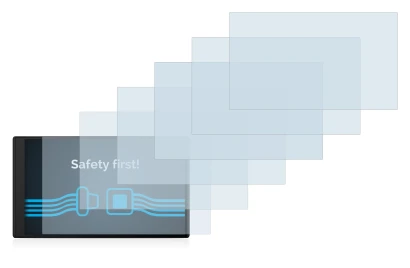 Imagen del dispositivo Garmin Camper 795 con una amplia variedad de protectores de pantalla.