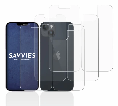 Imagen del dispositivo Apple iPhone 14 (Frontal+Trasero) con una amplia variedad de protectores de pantalla.