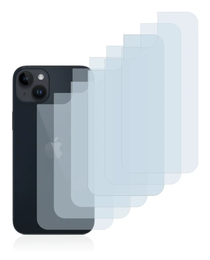 Imagen del dispositivo Apple iPhone 14 Plus (Trasero) con una amplia variedad de protectores de pantalla.