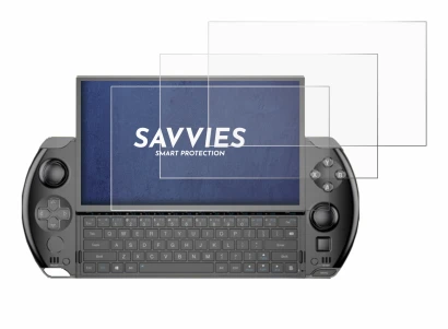 Imagen del dispositivo GPD Win 4 con una amplia variedad de protectores de pantalla.