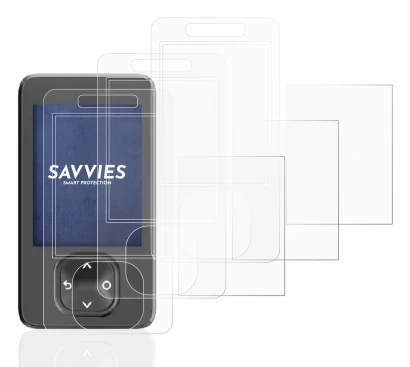 Imagen del dispositivo Dexcom G7 CGM con una amplia variedad de protectores de pantalla.