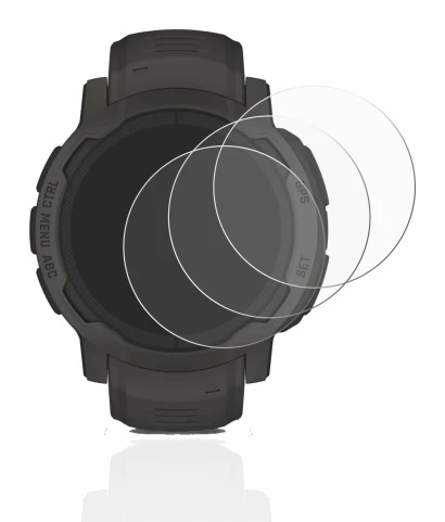 Imagen del dispositivo Garmin Instinct 2 Solar con una amplia variedad de protectores de pantalla.