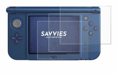 Imagen del dispositivo Nintendo New 3DS XL (Pantalla inferior) con una amplia variedad de protectores de pantalla.