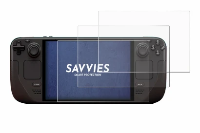 Imagen del dispositivo Valve Steam Deck OLED con una amplia variedad de protectores de pantalla.